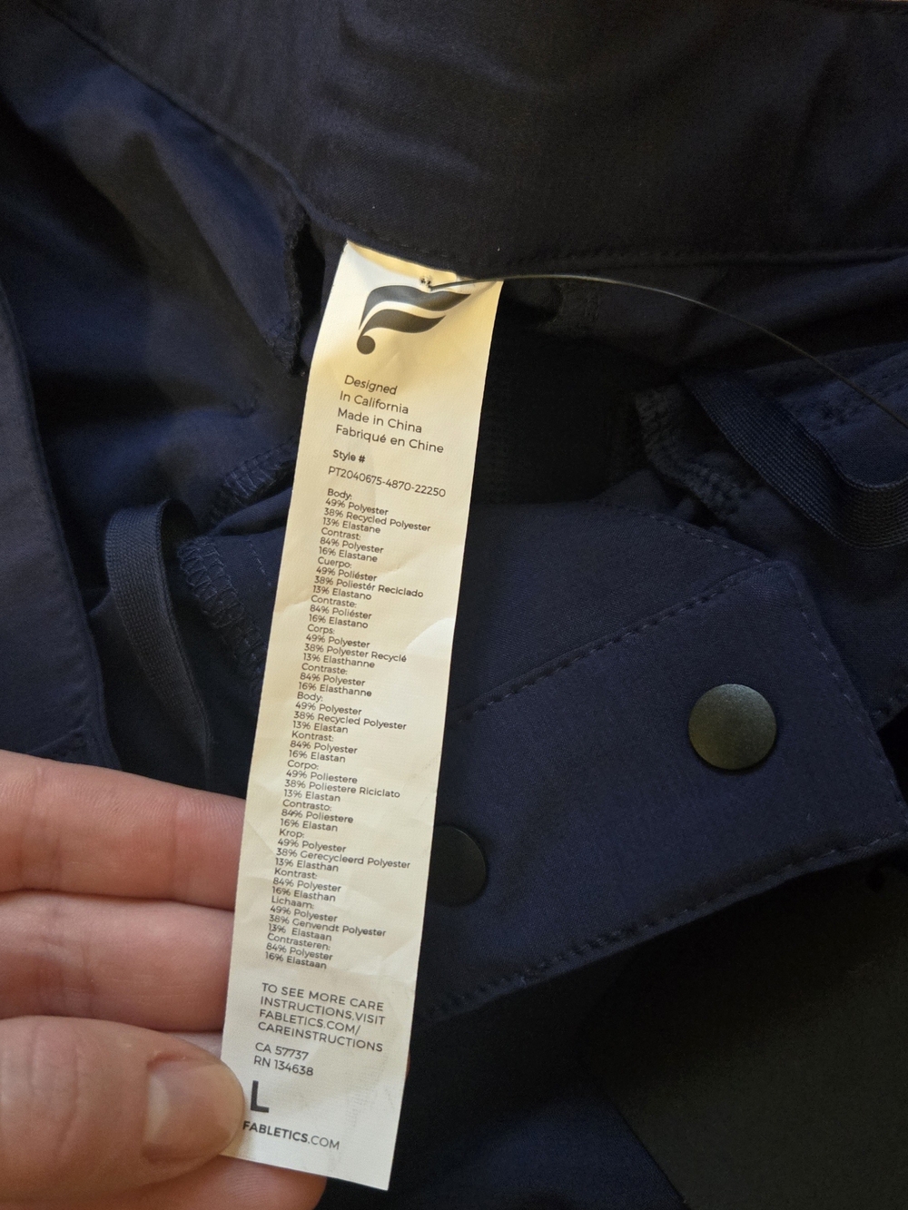 Fabletics The Only Pant Men's Navy Stretch Chino Pants - Picture 3 of 9